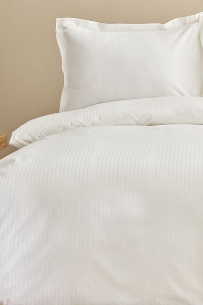 Karaca Home Uniq White King Size 100% Cotton Satin Duvet Cover