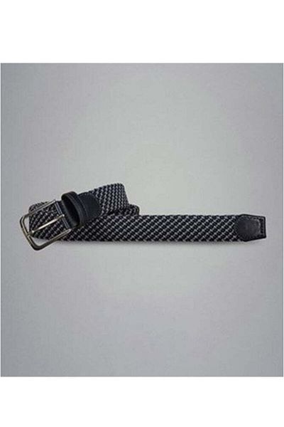 PAUL&SHARK Men's Durable Fabric Blue-White Belt with Metal Buckle 25416003 -W27
