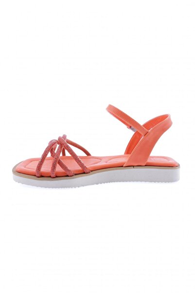 DGN Orange Women's Cross Silver Stone Sandals - 6463372