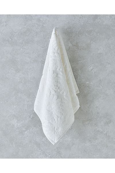 English Home Prosop de față din bumbac jacquard Flower Touch 50x80 cm Ecru
