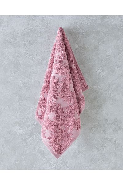 English Home Prosop de față din bumbac jacquard Pink Flower Touch 50x80 cm