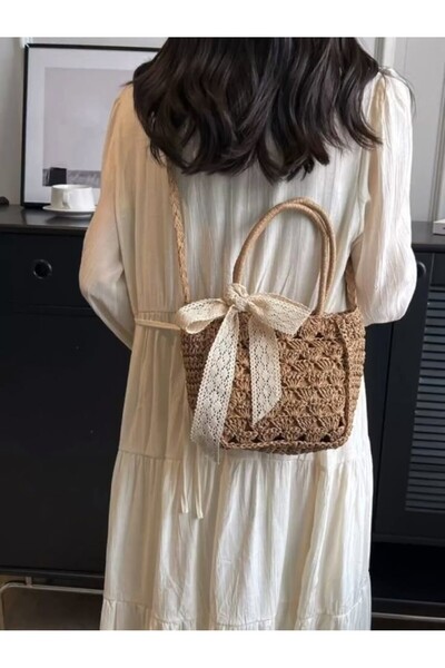 SİMAYMODDA Hasır Çanta/Plaj Çanta/Omuz Çantası