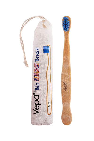 Vepa Elite Bio Children's Toothbrush - Wood, Cloth Packaging
