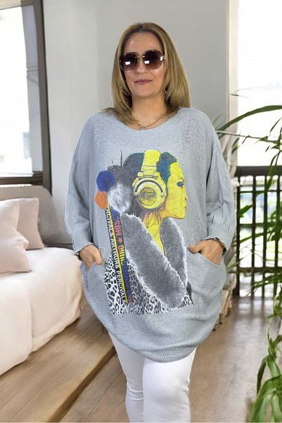 yagmurberen Cotton Italian Mercerized Women's Sweater Bluz