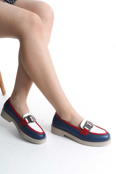 GNS Shoes Garni Buckle Genuine Leather Women's Loafer Shoes