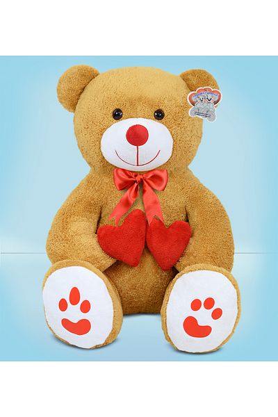 Özgüner Oyuncak 130 cm Double Heart Bobo Plush Teddy Bear - the Best Gift for Lover