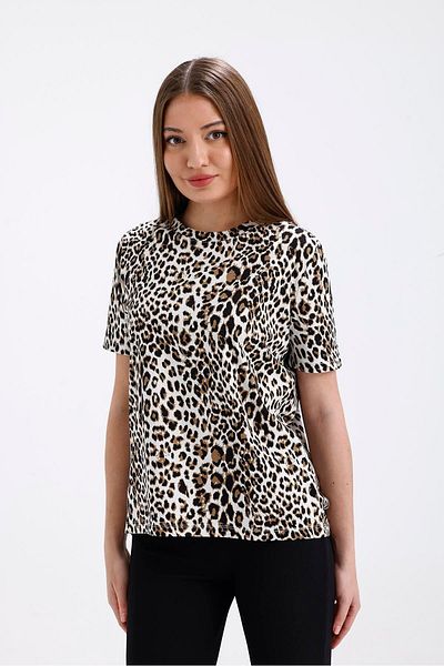 Miss Murem Leopard Pattern T-Shirt-Leopard