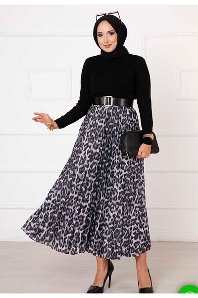 Rema FUSTA LEOPARD PLIAT 90 CM