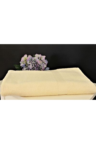 Ender Home 70x140 Cream Sergeant Border Πετσέτα μπάνιου Βαμβακερή οικιακή πετσέτα ξενοδοχείου Πετσέτα μπάνιου Τουρκικής Πετσέτας Σπα Wellness