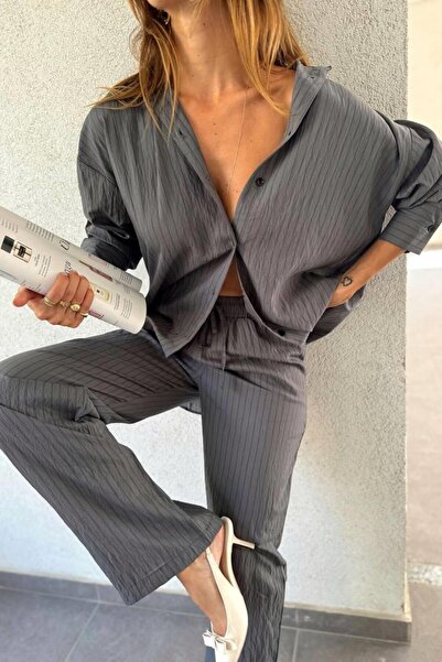 Suziş Women's Shirt Loose Leg Pants Suit