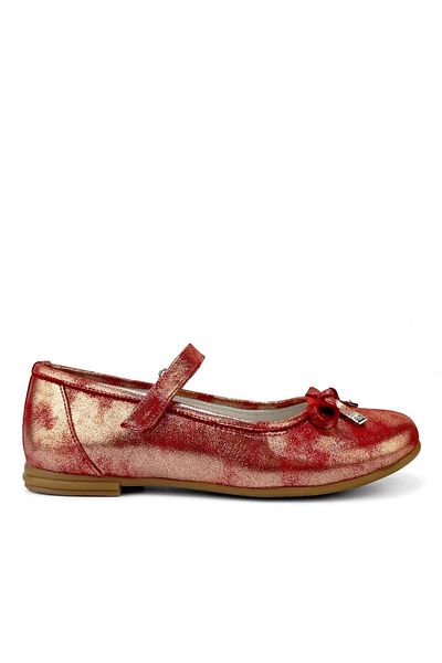 Cici Bebe Ayakkabı Genuine Leather Red Girl's Ballerinas
