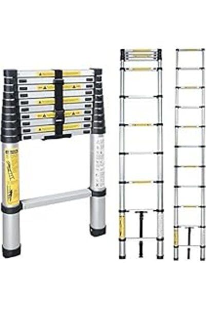 ShopZum سلم تلسكوبي من الألومنيوم Tenh 2.6 Mt