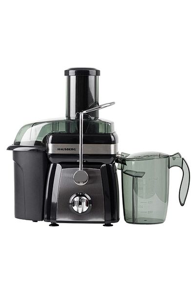 Hausberg Storcator De Fructe Si Legume Hb-7540, 1000 W, 2 Viteze, Pulpa 1 L, Suc 1 L, Accesoriu, Negru
