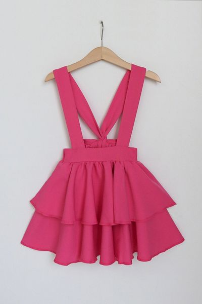 Parla Kids Girl's Helen Pink Strap Layered Lacing April 23 Gilet Dress