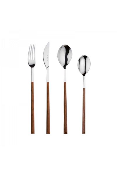 Pintinox Premium cutlery set, 24 pieces, Sushi Mahogany