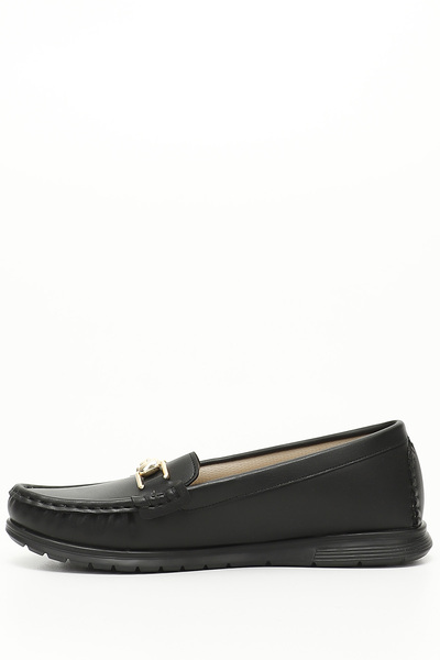 GÖNDERİ(R) Women's Black Buckle Thermo Sole Comfort Ballerinas