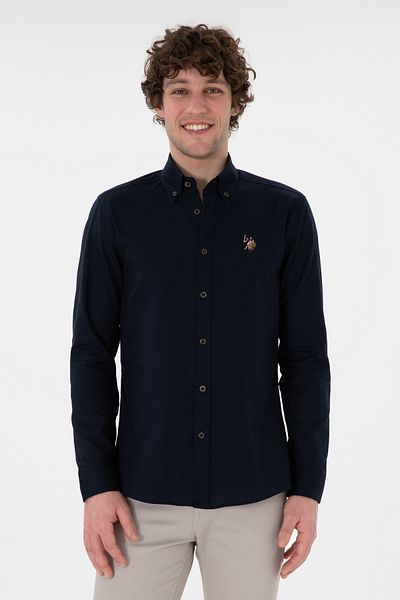 U.S. Polo Assn. База. Поло Асоциация Риза с дълъг ръкав Slim Fit от 100% памук 2082904