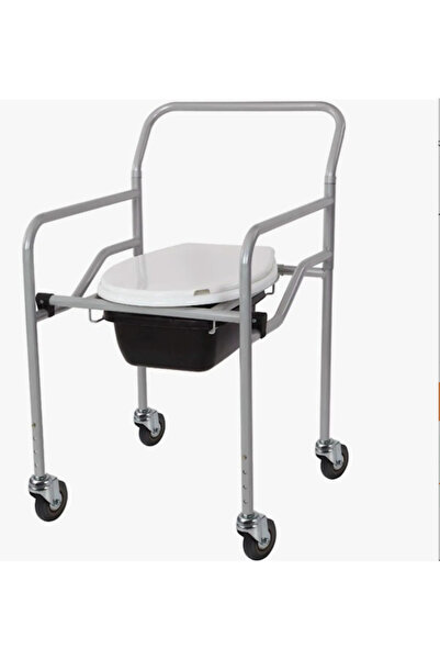 tuumex Seyyar Katlanabilir Hasta Yaşlı Tuvalet Sandalyesi Klozetli Tekerlekli...