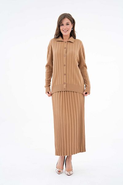 NİSUM MODA Комплект плисирана пола и яке