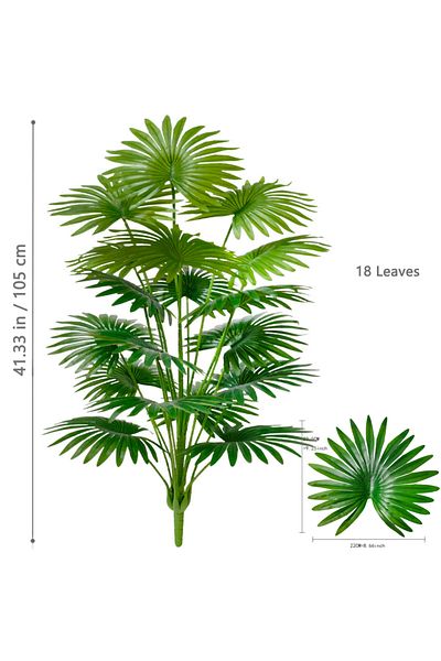 Choice SYK-18Y-105-T5 60-105cm/41.33in  Artificial fan leaf tropical plant large fake palm office home holi