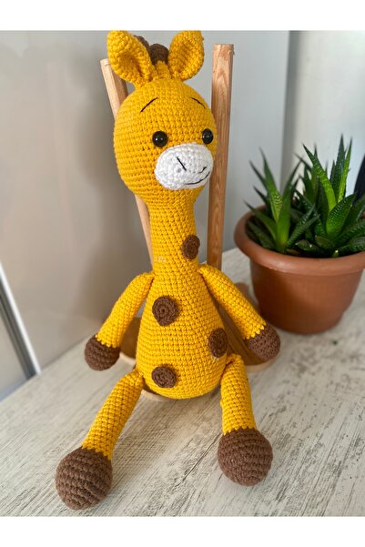 Miratasarımatölyesi Uyku Arkadaşı Amigurimi Zürafa,Organik Oyuncak