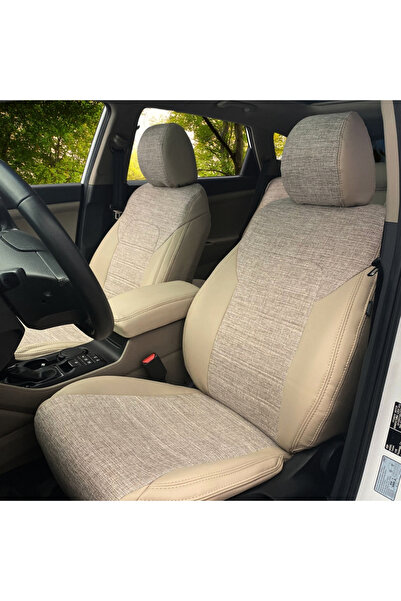 K-Design Hyundai Tucson Araca Özel Oto Koltuk Kılıfı - Keten ve 1.Kalite Deri
