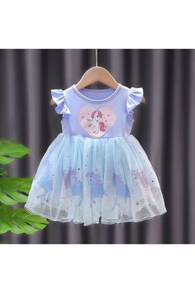 nannie Rochita Fetite Unicorn Bleu Lix - 1-2 ani