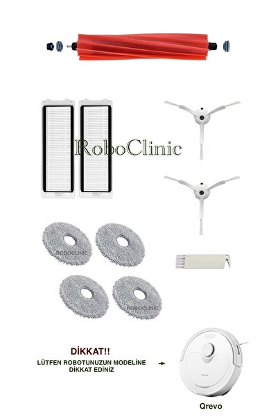 Roboclinic Perie de schimb compatibilă cu aspiratorul robot Roborock Qrevo (a...