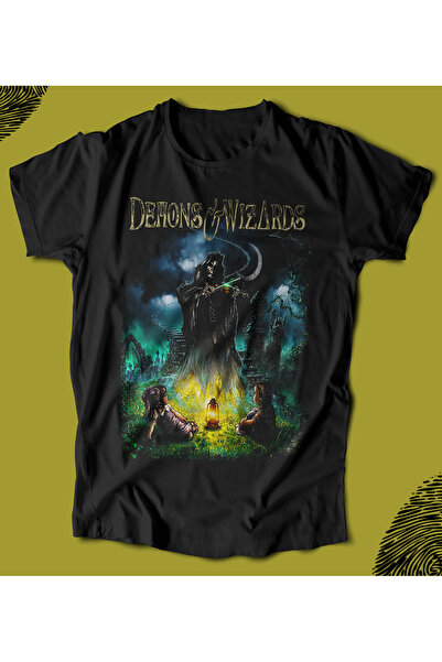 BUTSHIRT BU Tişört' Demons and Wizards‘  Baskılı 'Regular-Fit' Unisex Tişört