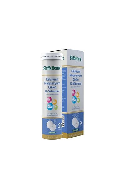 Shiffa Home Calcium & Magnesium & Zinc & D3 -20 Effervescent Tab