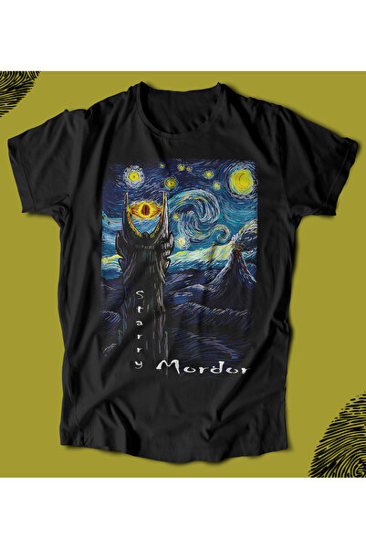 BUTSHIRT تي شيرت مطبوع عليه Mordor مرصع بالنجوم للجنسين من Istort 'Regular-Fit'