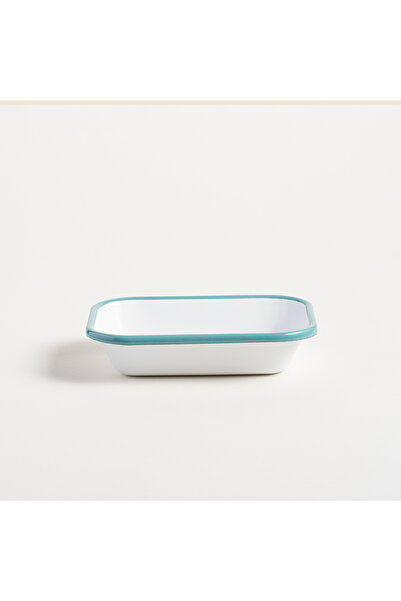 Zsa Zsa Zsu Frigya Emaye Tabak 16 Cm Beyaz-turkuaz