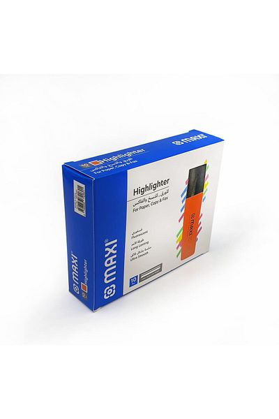 erorex Super Fluorescent Premium Highlighter Box Of 10Pc Orange Ultra Smooth For Paper Copy And Fax