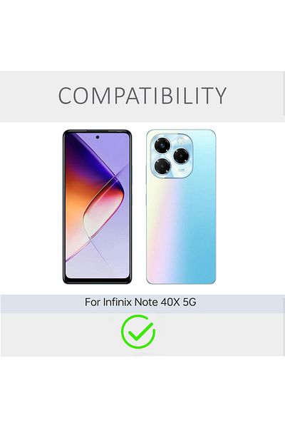 erorex 3 Pack For Infinix Note40X 5G Screen Protector With Clear Phone Case Hd Flexible Tpu Film Soft