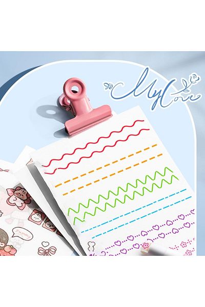 erorex مجموعة أقلام تحديد منحنية من 6 ألوان من Magic Border Pen، أقلام تحديد منحنية من نوع DIY، أقلام تحديد مزخرفة