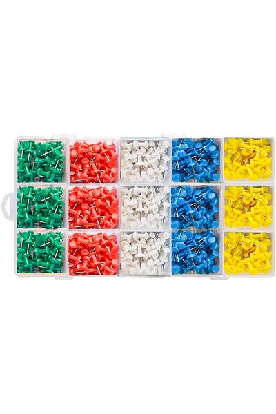 erorex Push Pin 180Pcs Plastic Thumb Tacks Colored Push Pins Drawing Pins Map Pin For Bulletin Board