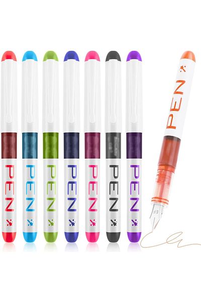 erorex Disposable Fountain Pens 8 Piece Disposable Fountain Pens For Writing Smooth Writing Office