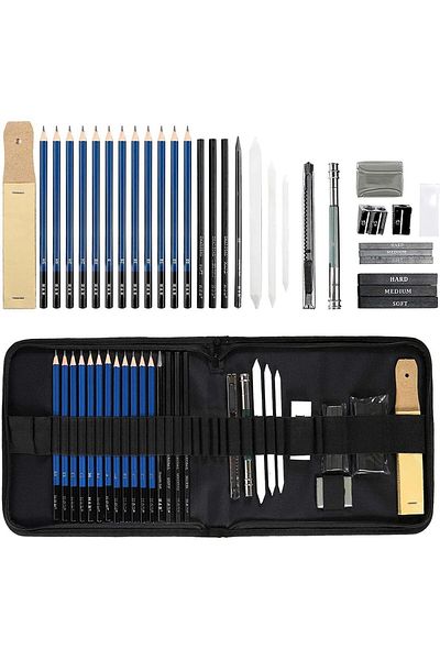 erorex Drawing Pencils Set 33 Pcs Drawing Kit And Drafting Pencil Professional Sketch Pencils Set For