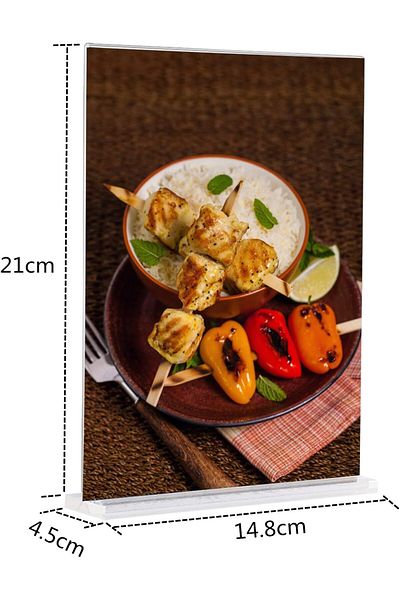 erorex A5 Stand Table Stand Pack Of 5 Acrylic Sign Holder A5 T Stand Advertising Stand Menu Card Holder