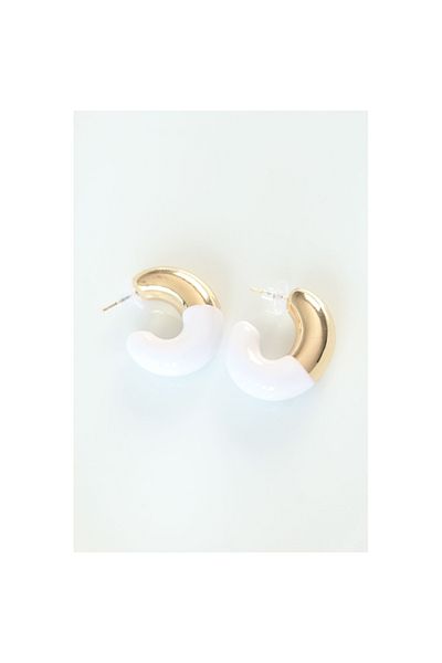Skygo Ccb White Gold Double Color Earrings - Tj-Bkp8874