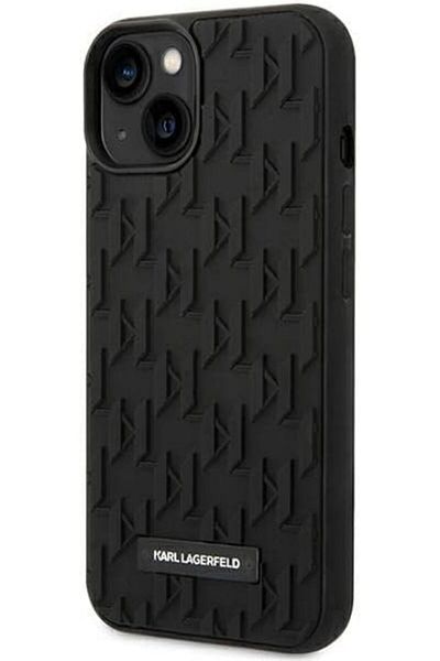 CG Mobile For Iphone 14 Plus Case 3d Rubber Monogram Pattern And Metal Plate Logo Anti Scratch Shockproof