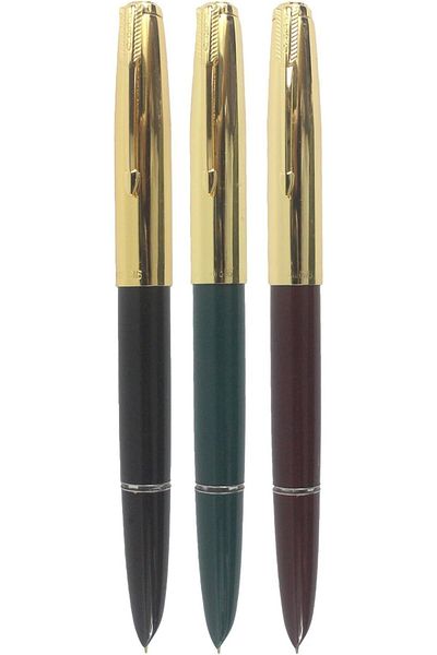 erorex Hero Pen Original Fountain Pen Iridium Fine Nib 330 With Golden Cap Fountain Pen Pack Of 3