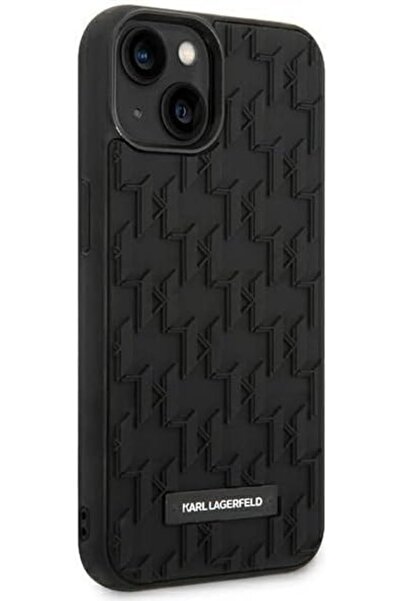 CG Mobile For Iphone 14 Plus Case 3d Rubber Monogram Pattern And Metal Plate Logo Anti Scratch Shockproof