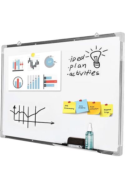 erorex Magnetic Whiteboard Wall Mounted Dry Erase White Board 60X90Cm Large Single Sided Magnetic Writing