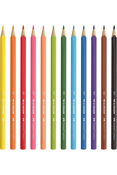 erorex أقلام تلوين Tri Grip Color 12 قلم تلوين