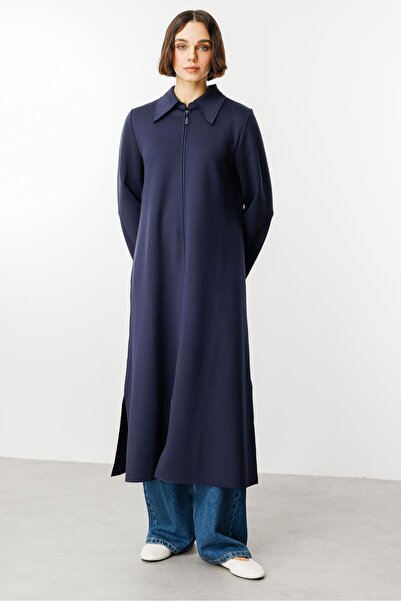 Micca Printemps Süet Doku Pelerin Detaylı Dalgıç Kumaş Baharlık KapTrench-Laci