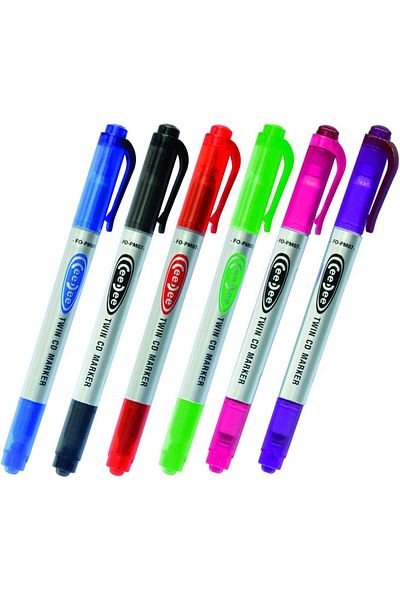 erorex Twin Cd Marker 12 Pieces 1.0 0.4 Mm Point Size Blue