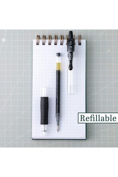 erorex Pen G2 Gel Ink Refills For Rolling Ball Pens Extra Fine Point 0.5Mm Black Ink 12 Pack