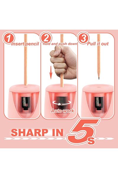 erorex Electric Pencil Sharpeners For Kids Small Battery Operated Pencil Sharpener For Colored No.2 Hb