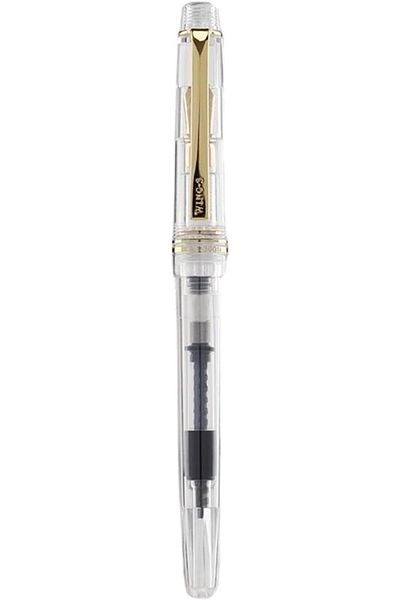 erorex Fountain Pen Stainless Steel Fine Point Nib With Ink Converter Transparent Design Smooth Writing